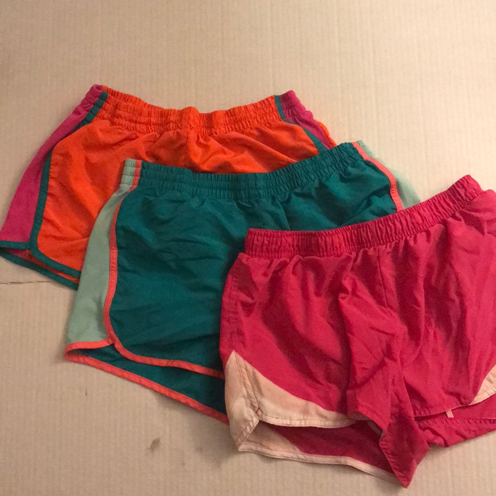Set of three neon shorts